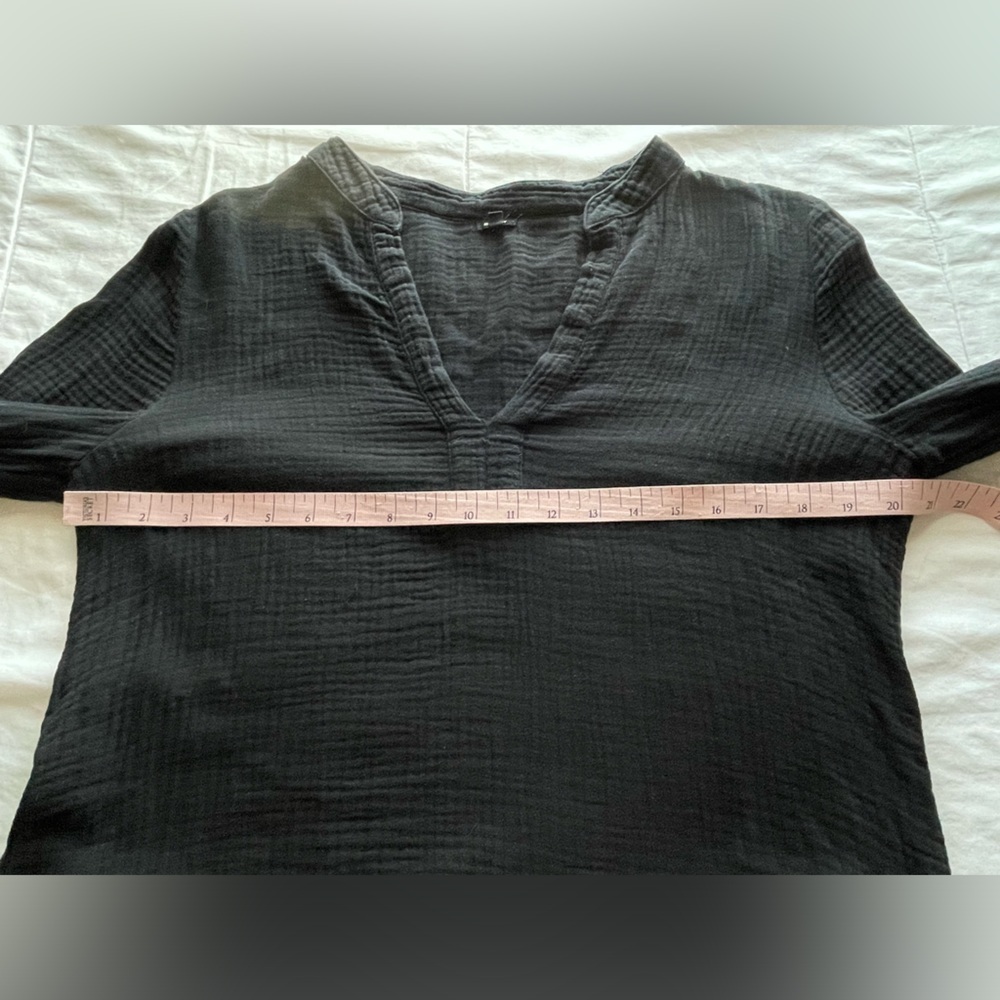 Monrow Easy Fit Black Cotton Popover Swing Dress Medium Neutral Capsule Wardrobe - Picture 6 of 10